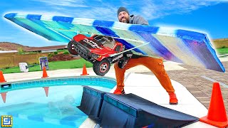 Flying Electric RC Car - Test Drive First Flight #1 видео