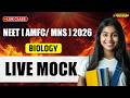 NEET 2026 Biology Live Mock Test 🔥 | NEET (AFMC/MNS) 2026 | Real Exam Practice