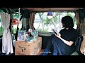 【車中泊】標高1000mの湖畔で車中泊🦢私の夏対策【car camping】