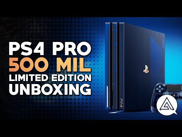 500 Million Limited Edition PS4 Pro detailed in close-up unboxing