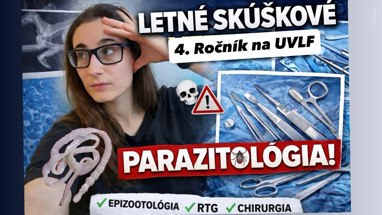 PARAZITOLÓGIA MA SKORO ZNIČILA // Letné skúšky v 4. ročníku // vlog 4.2