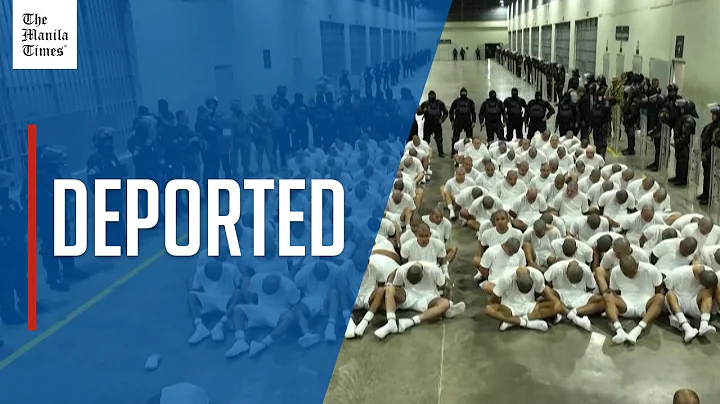 Alleged gang members deported from US arrive in El Salvador mega prison