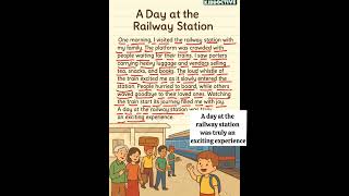 A Day At The Railway Station | Write Paragraph In English |