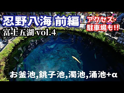 【富士山ドライブ】ぶらり旅 第525回「山梨県:富士五湖 vol.4 忍野八海 前編～お釜池,銚子池,濁池,涌池～」-アクセス,駐車場,中池-(2025.07) Oshino Hakkai