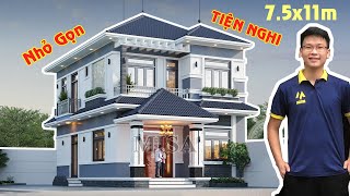 Mẫu nhà mái Nhật nhỏ gọn 7.5x11m thiết kế phòng thờ tầng 1 siêu đẹp Mẫu nhà mái Nhật nhỏ gọn 7.5x11m thiết kế phòng thờ tầng 1 siêu đẹp