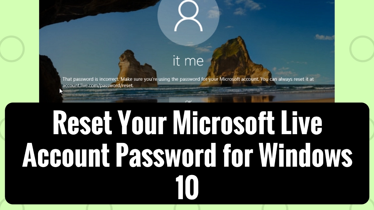 Reset Your Microsoft Live Account Password for Windows 24