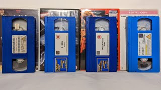 Colourful Blue Ex-Rental Vhs Tape Collection