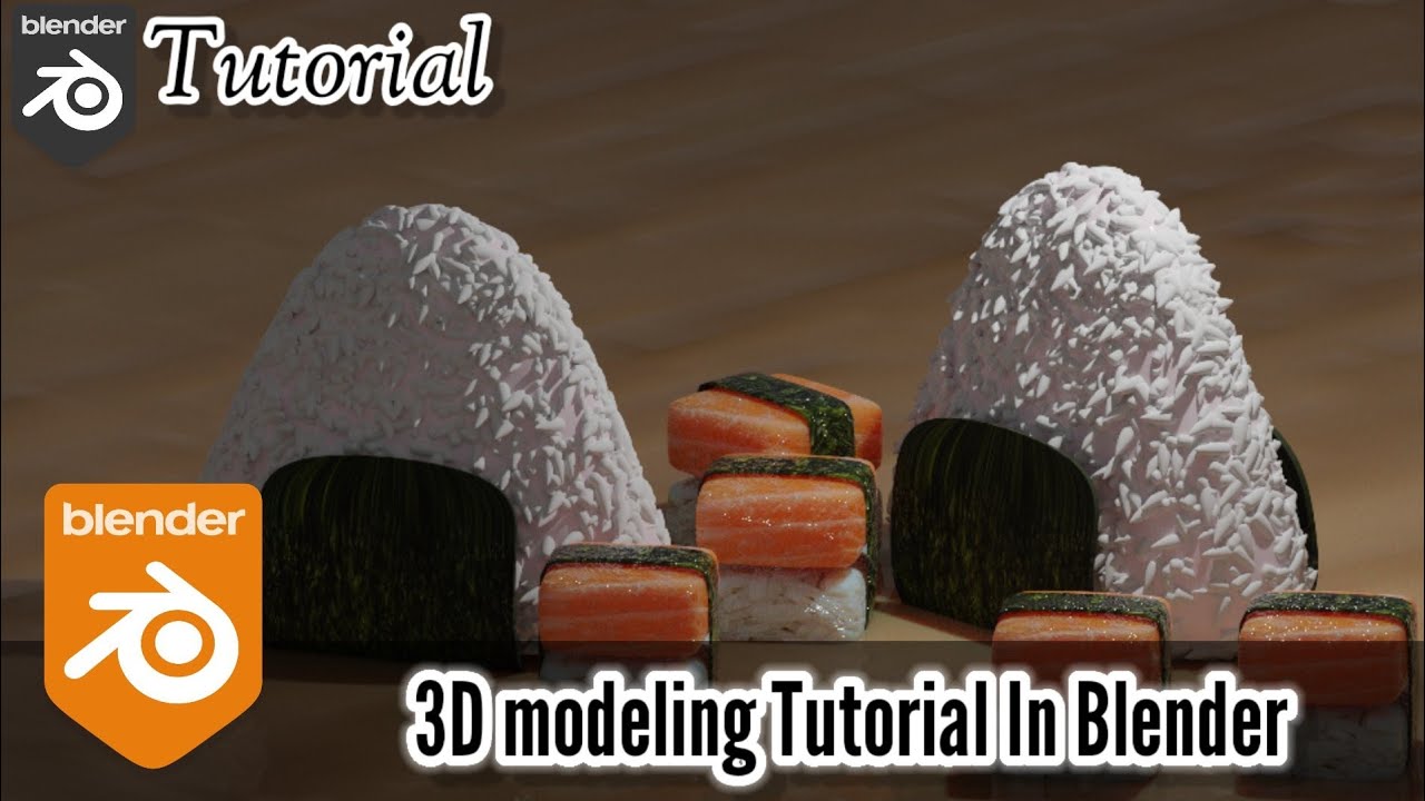 How To Make 3D Model In Blender // 🍣+🍙 pt( 2 ) - YouTube