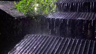 Heavy Rainstorm Sounds 🌧️ Thunder Echoes for Focus, Study & Sleep