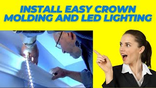 How to install foam crown molding with LED indirect strip lighting. by Creative Crown Molding 64,341 views 1 year ago 8 minutes, 16 seconds