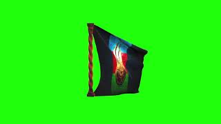 3d flag of The Azerbaijan national football team green screen video 2021