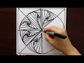 Relaxing line illusion drawing 3