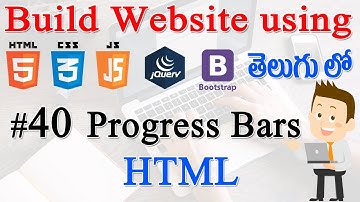 #40 How to Build Website using Html, CSS, JS, jQuery, Bootstrap - Adding Progress Bars HTML