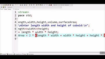 How to find Volume and Surface Area of a Cuboid in C++