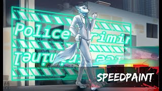 Fremfox on the crime scene [SPEEDPAINT]