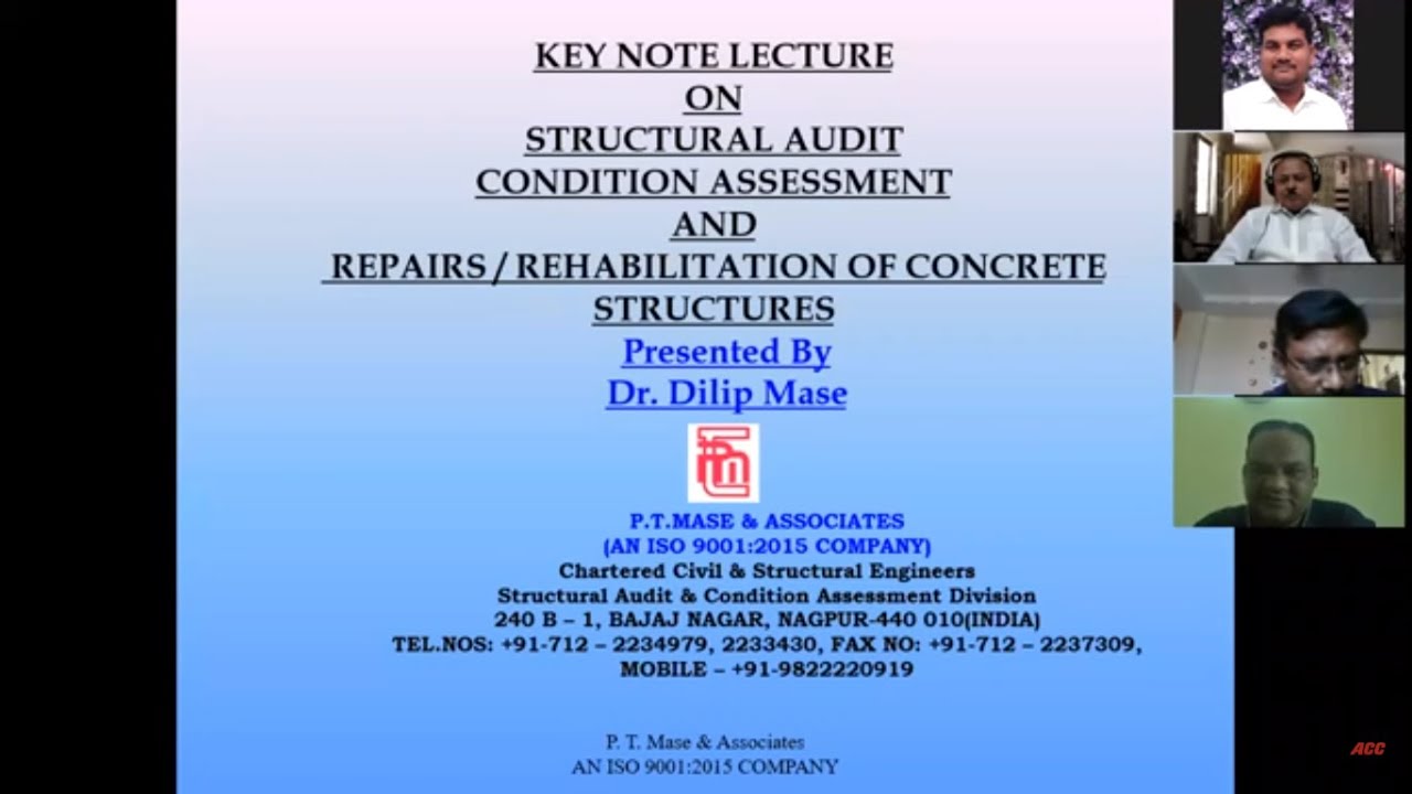 Keynote lecture on structural audit condition assessment - ACC Limited