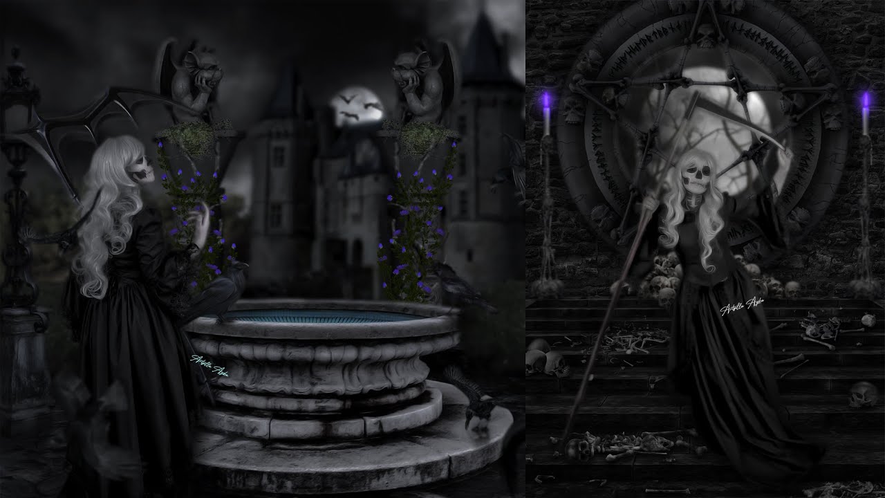 Gothic Grim Reaper Art Time Lapse