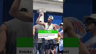 Landry Shamet is a legend in New York City 🙌 #landryshamet #knicks #knicksparade