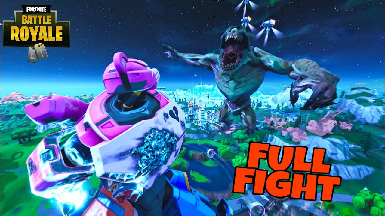 Robot vs Monster *FULL FIGHT* - Fortnite LIVE Event
