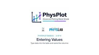 PhysPlot Basic 2: Entering Values
