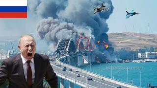 13 minute ago! HUGE EXPLOSION occurred on CRIMEA Bridge as Ukrainian F-16 fighter jets flew overhead