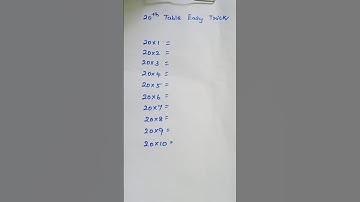 Trick for table of 20 🔥 20 table trick 🔥 #viral  #trending #shorts