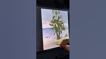 Nature painting study on ipad. App is procreate. Brushes - link in bio.