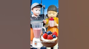 Squid Game AI Homemade Strawberry Smoothie ASMR #squidgame #squidgame2 #ai #asmr