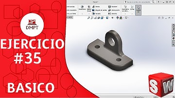 Ejercicio #35 en SOLIDWORKS nivel basico 🔧tope de alimentacion /Exercise #35 SOLIDWORKS basic level