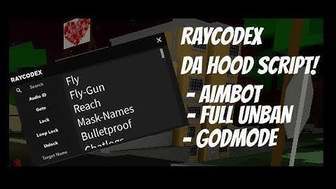 Raycodex roblox da hood exploits part 1.