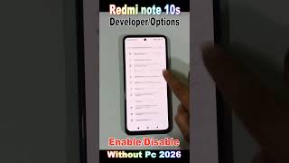 How to Redmi Note 10S | Enable / Developer Options and USB Debugging in 2026
