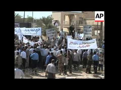 Aftermath Of Blast Near Bulgarian Base Anti Saddam Demo 