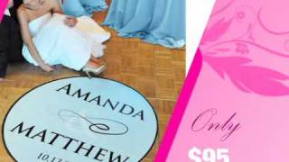 Dance Floor Decal: Flourish Design in Colors