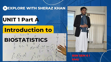 Introduction to Biostatistics Unit-1 I Part1 I biostatistics lecture series I made easy by Sheraz