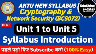 Cryptography and Network Security BCS072 Syllabus Introduction | AKTU Cryptography Network Security  screenshot 2