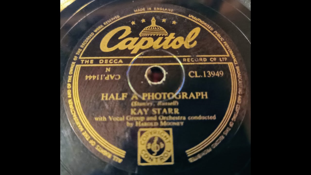 Half A Photograph - Kay Starr - 78rpm