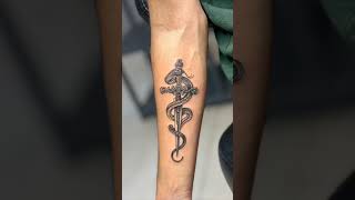 Snake with sword tattoo #shorts #viral #art #tattoolovers  #forevertattoo#tattooideas #besttattoos