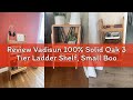 Review Vadisun 100% Solid Oak 3 Tier Ladder Shelf, Small Bookshelf, Ladder Bookshelf, Bookcase with
