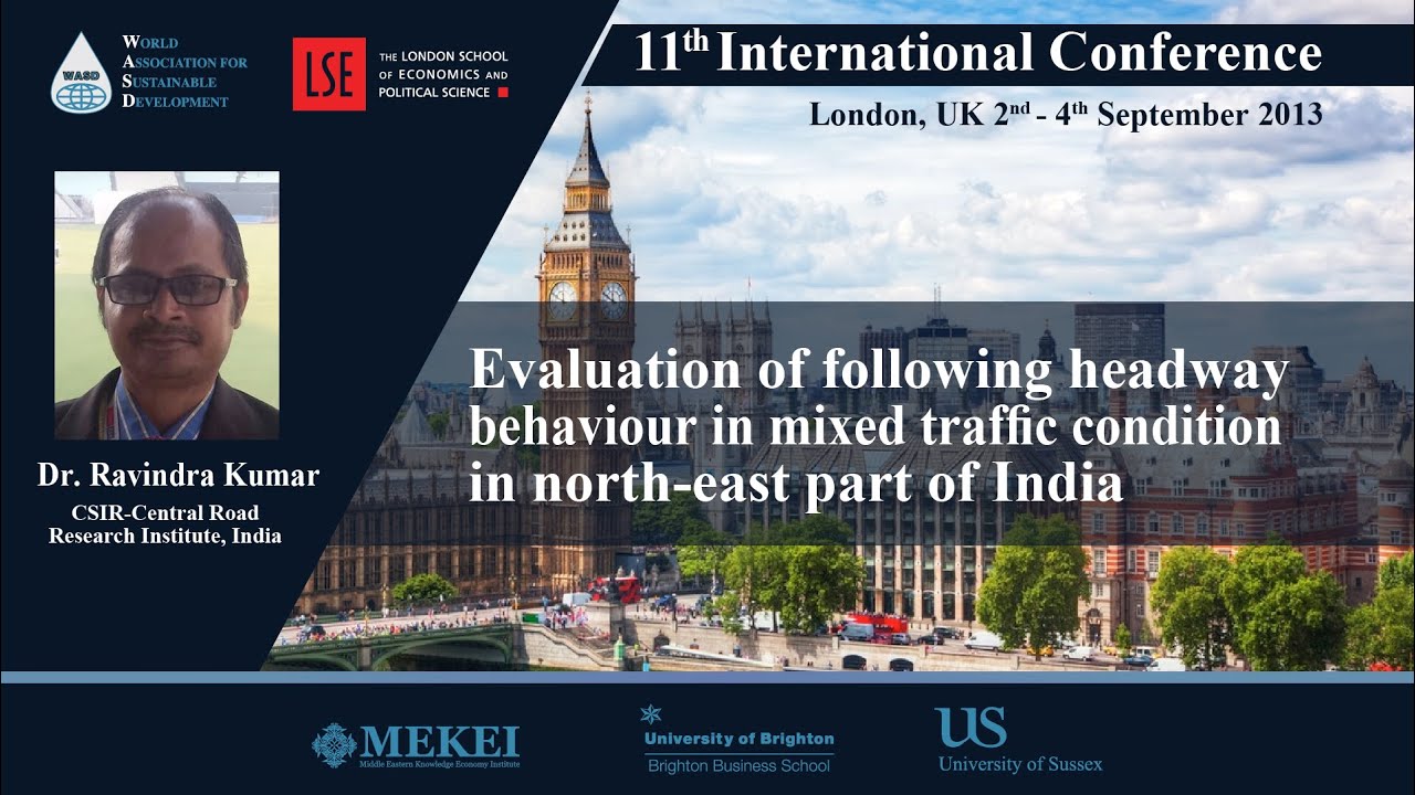 Evaluation of following headway behaviour in mixed traffic condition in north-east part of India