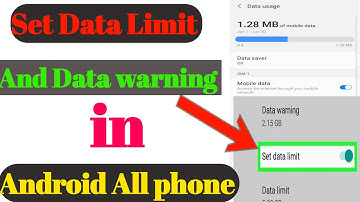 Hidden Setting#How Set Data Limit Any Network /Or Any Android mobile/ A50/A30/A20S/S10/A22