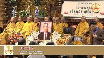 Ca sĩ Lâm Chấn Huy xúc động hát tiễn biệt NS Quốc Dũng tại chùa Giác Ngộ