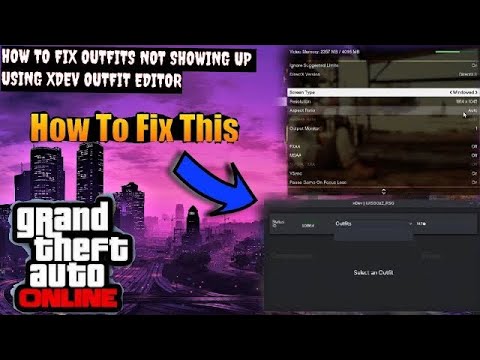 GTA V Online 1.61 || *HOW TO FIX XDEV OUTFIT EDITOR* || IF THE OUTFITS ...