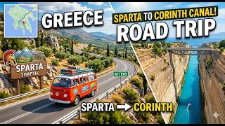 ROAD TRIP through the Peloponnese 🚗 Sparta → Corinth Canal