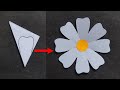 Simple paper flower craft  how to make paper flower basic