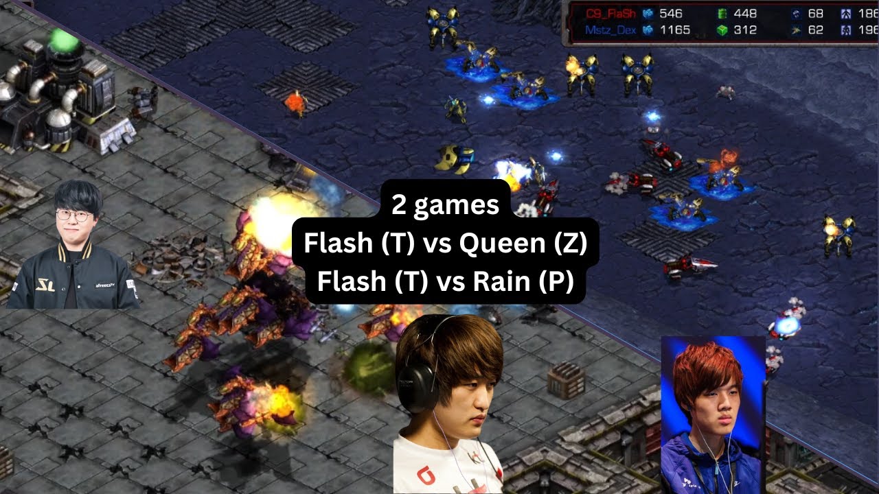 [Starcraft] 2 games - Flash (T) vs Queen (Z)/ Rain (P) - Mid 2025