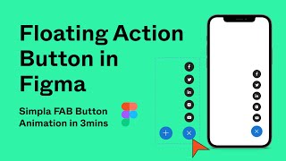 Design a Floating Action Button in Figma | easy animating FAB Button with interactive component. screenshot 3