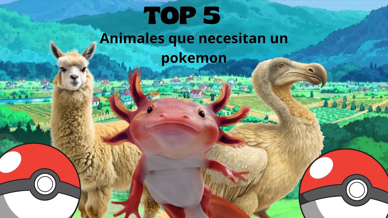 Top 5 animales que necesitan un Pokémon