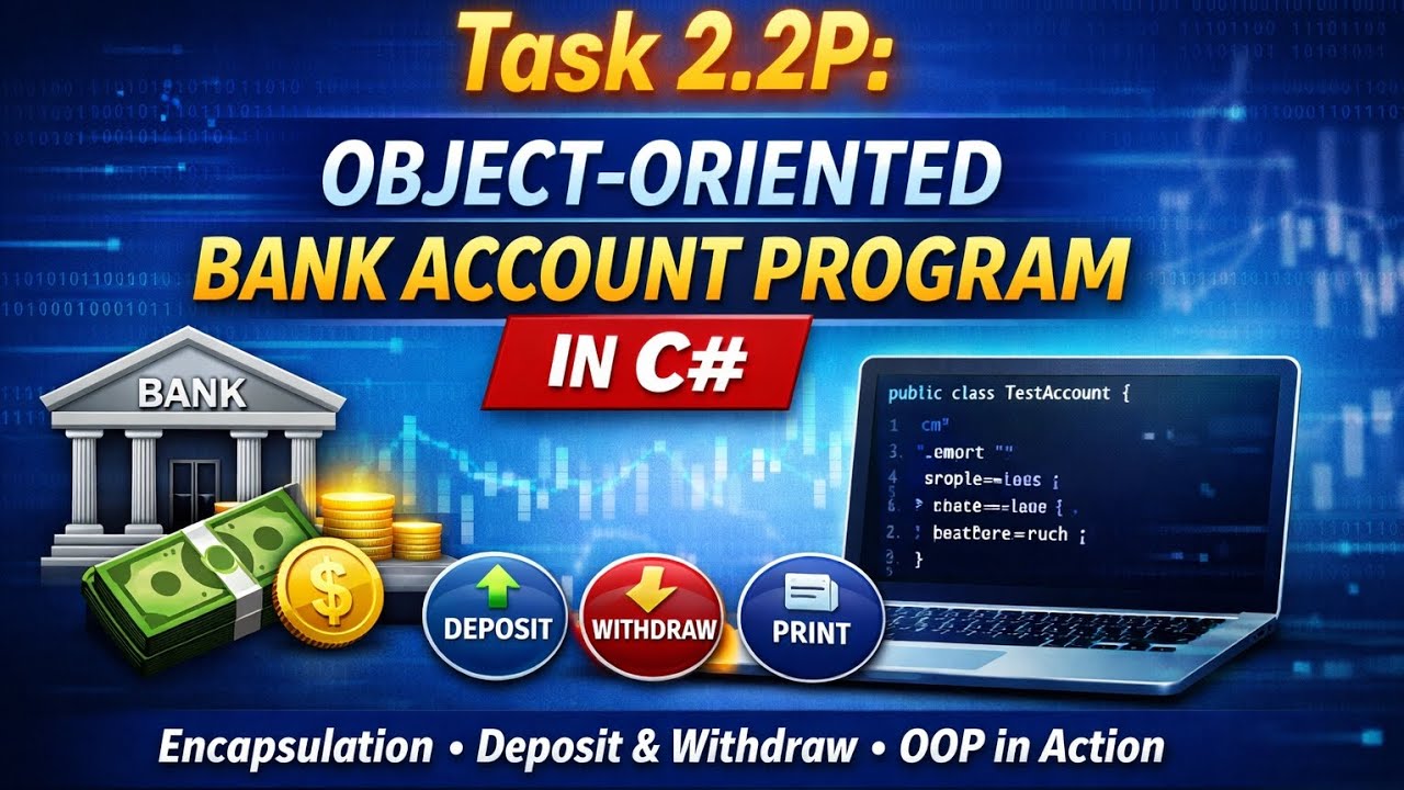 OOD Task 2.2P -Bank Account System in C# ---By Vansh Garg (Chitkara ...