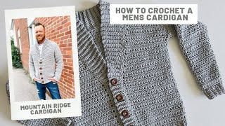Mountain Ridge Men's Cardigan - FREE CROCHET PATTERN
