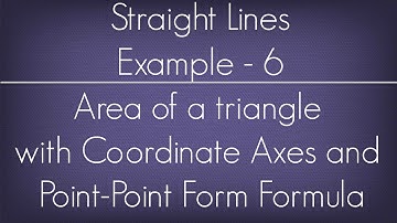 Straight Lines Example - 6 l Maths Geometry